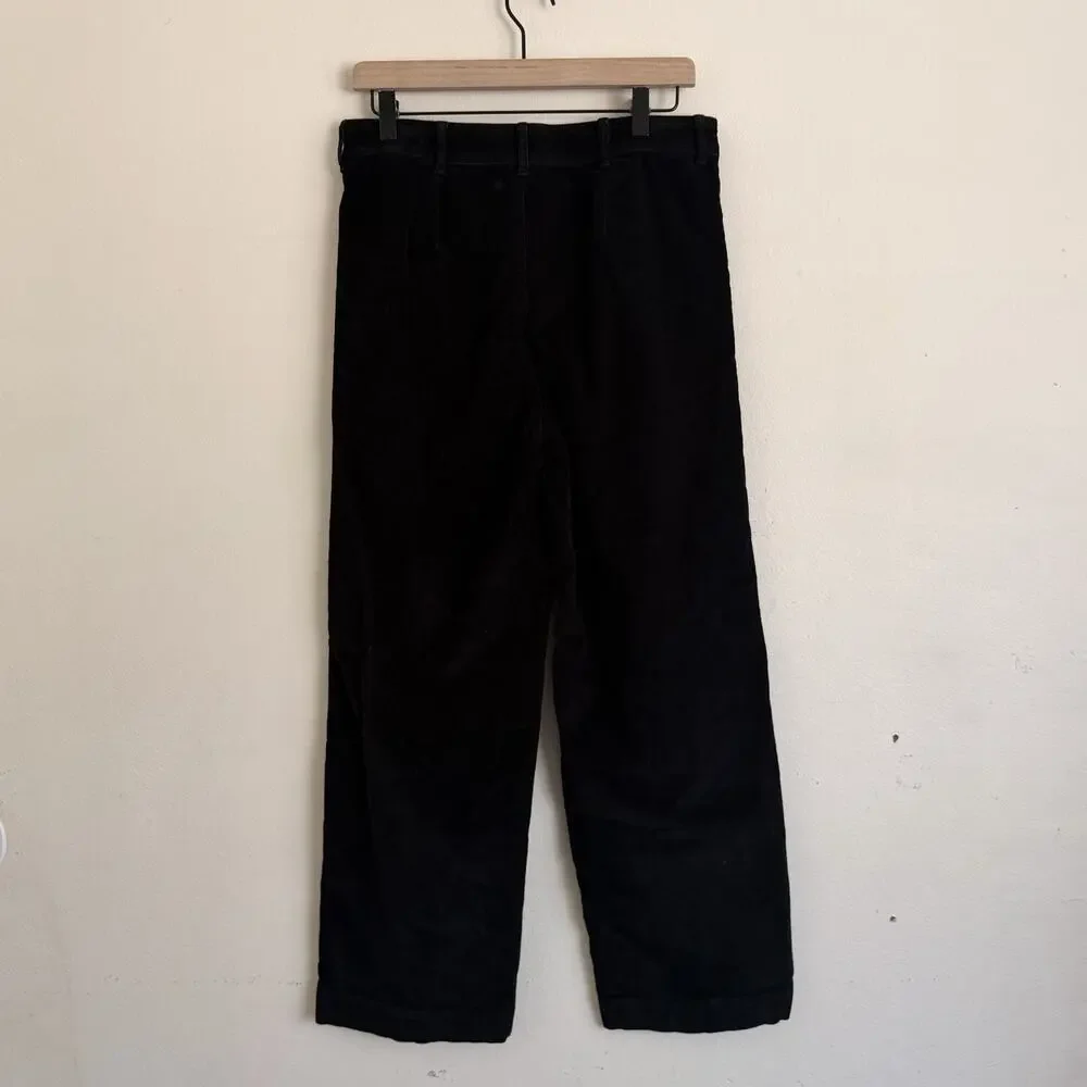 Everlane The Corduroy Wide-Leg Pant Black Size 10 High Rise Minimalist Modern